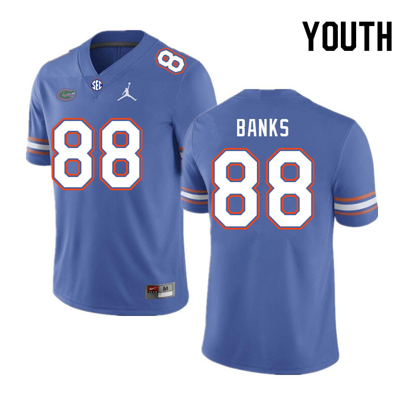 Youth #88 Caleb Banks Florida Gators College Football Jerseys Stitched-Royal